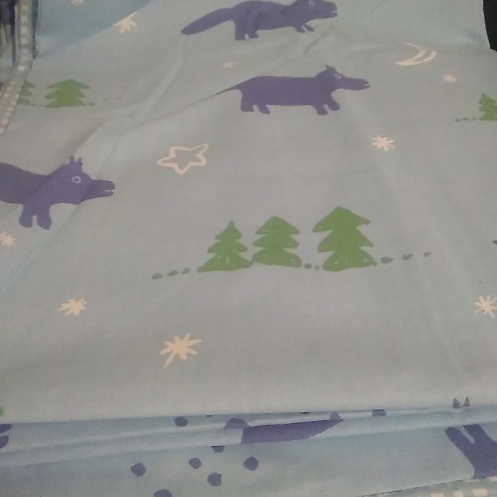 Twin Duvet Cover Set Blue Animal Print Bedding Ikea Vilda Hund